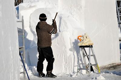 Sculpture 3D Baie-Comeau 2012, le jour...