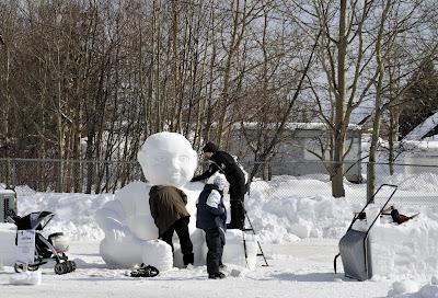 Sculpture 3D Baie-Comeau 2012, le jour...
