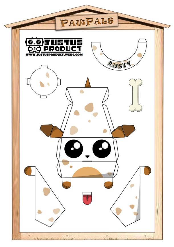 Papertoys ‘PawPals’ de Zakane (x 4)