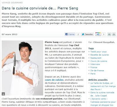 Dans la cuisine conviviale de... Pierre Sang