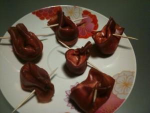 Bourses de bressaola au fromage frais – Mélody
