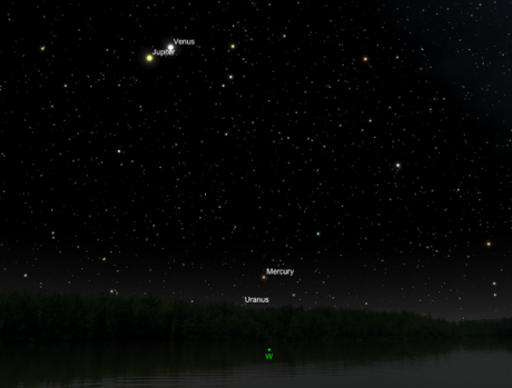 Conjonction Jupiter Venus à partir du 14 mars