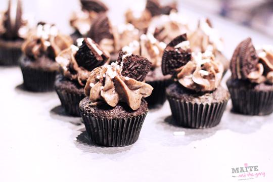 Minis cupcakes choco, cream cheese Oreo