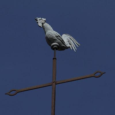 Coq et clocher : Choloy-Ménillot