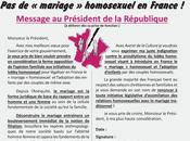 Message prochains Président Premier ministre mariage homosexuel France