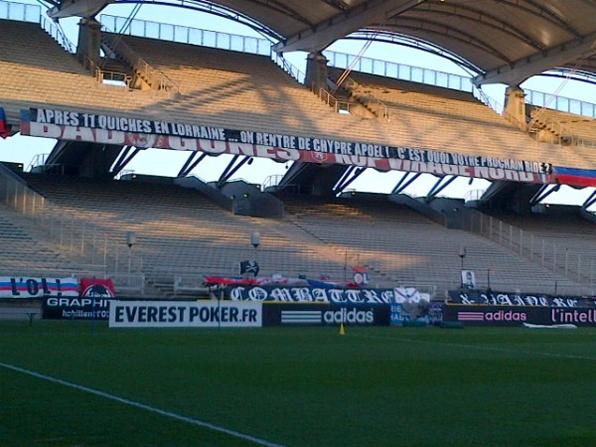 Les supporters de l’Olympique de Lyonnais ont de l’humour