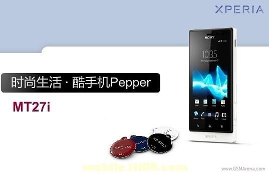 Le Sony Xperia Pepper (MT27i) se dévoile
