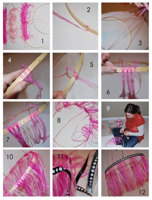 Le tuto pour créer soi meme de jolis lustres de rubans