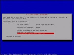 Configuration d’un RAID lors de l’installation d’un système Debian