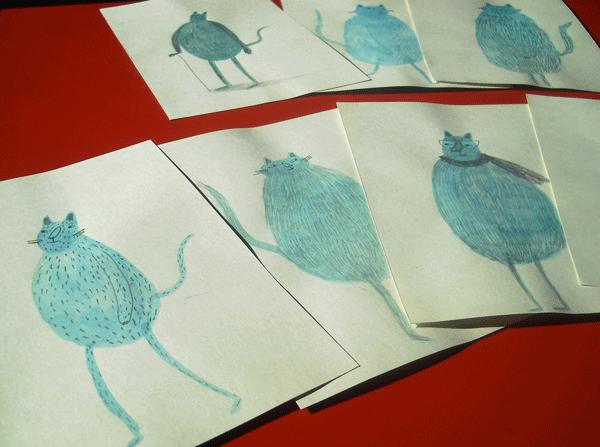 En ce moment je fonctionne par série.J'aime bien dessiner...