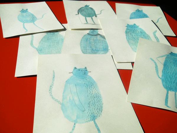 En ce moment je fonctionne par série.J'aime bien dessiner...