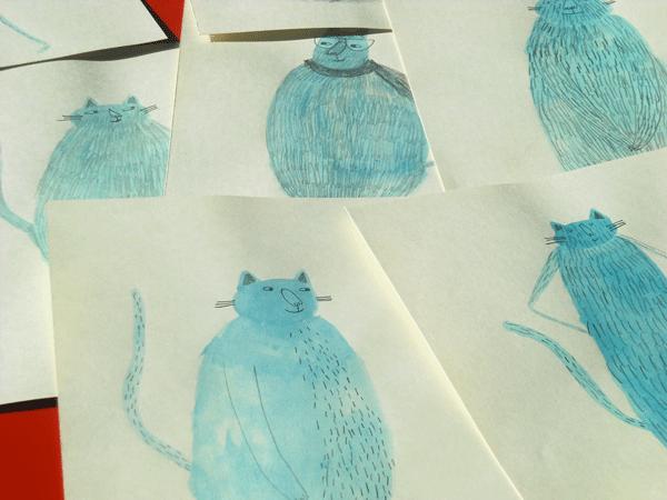 En ce moment je fonctionne par série.J'aime bien dessiner...