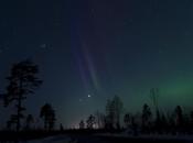 manquer moment, crépuscule conjonction Jupiter avec Vénus