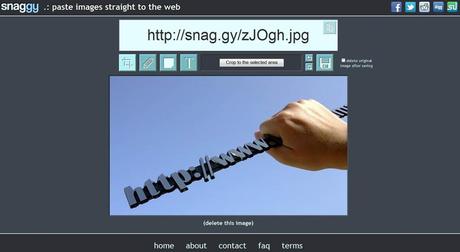 Snag.gy : Copier, Editer et partager une image online sans la télécharger