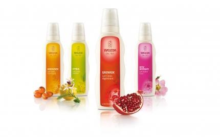 Gamme entière des Laits pour le Corps de Weleda nouveauté 2012 Lait Soyeux Corps à la Rose Musquée Bio de Weleda
