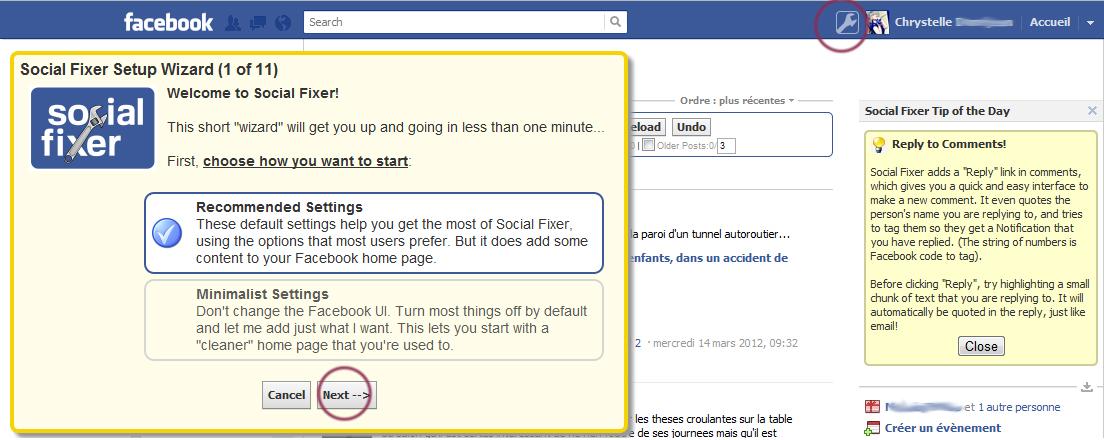 Social Fixer Installation Social Fixer personnalise votre Facebook