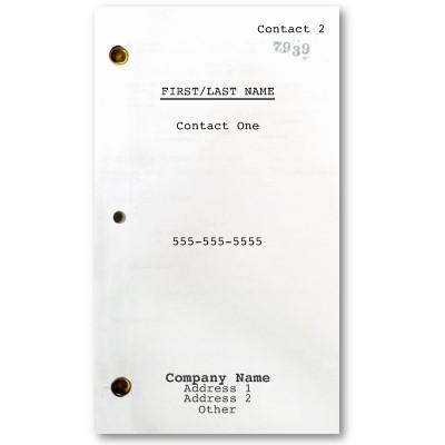 Des exemples de cartes de visites pour scénaristes