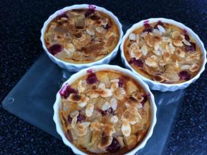 Clafoutis aux poires et framboises
