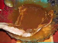 Entrecôte soja/moutarde et salade pommes/champignons sauce curry