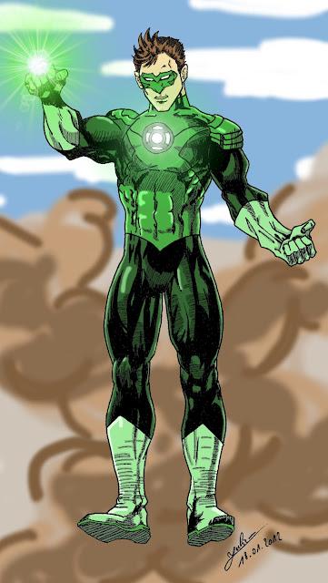 The Green Lantern: colorisation et effets lumineux.