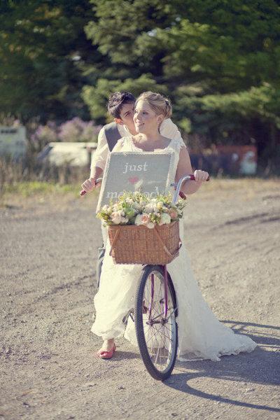 just-married-velo decoration de mariage vintage
