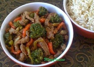 Sauté de bœuf et légumes à la citronnelle