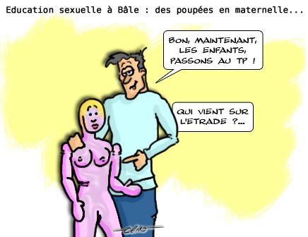Céno Dessinateur - La Babole : l'éducation sexuelle à Bâle scandalise
