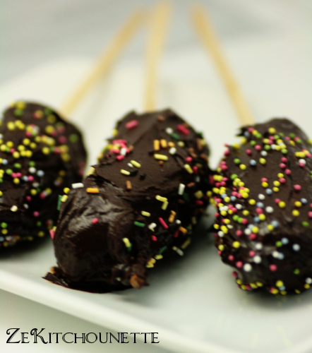 brochettes banane chocolat