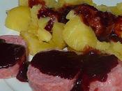 Saucisson Lyon sauce beaujolaise (Thermomix)