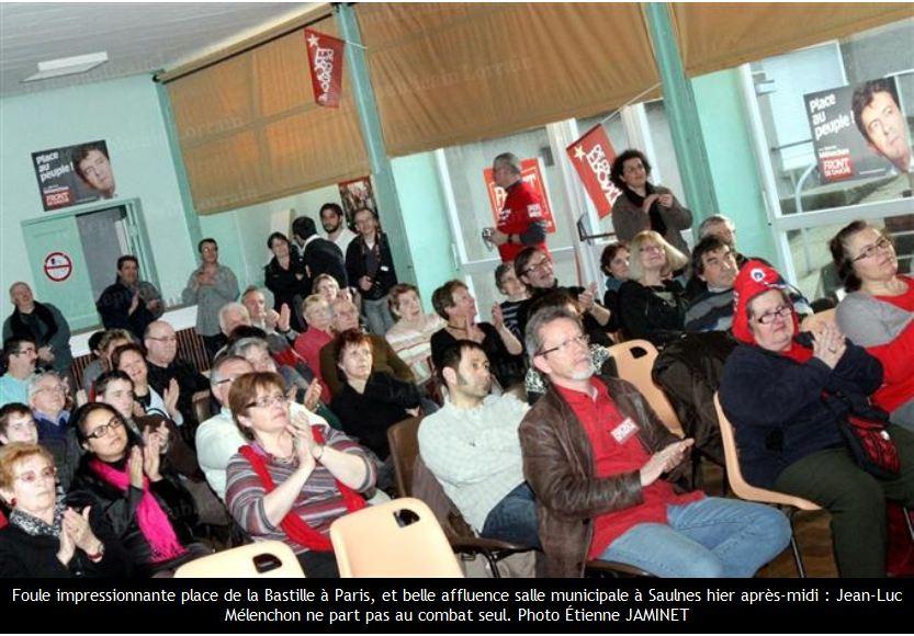 Politique : Hier à Saulnes – Le Front de gauche a « repris la Bastille »