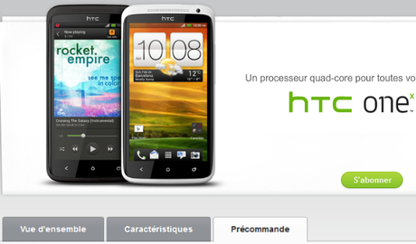 HTC One X, les pré-commandes démarrent