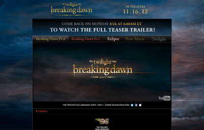 Le site officiel de Breaking Dawn part 2