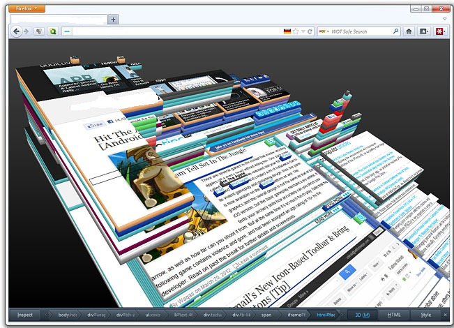 Internet en 3D avec Mozilla Firefox 11