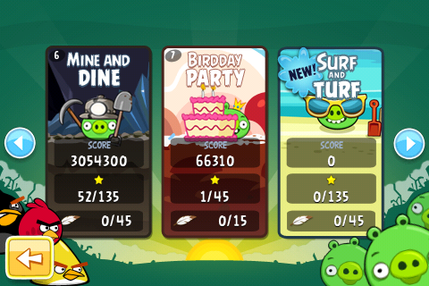 Angry Birds Surf And Turf Des nouveautés sur Angry Birds et RIO en attendant Angry Birds Space