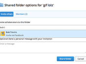 Dropbox partage avec contacts Facebook