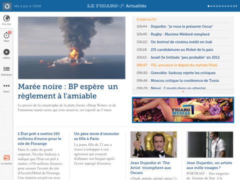 Le figaro évolue, le numéro du lendemain dès 22 heures sur l'iPad...