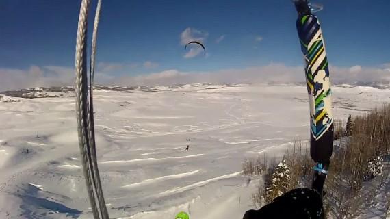 Snowkiting in Bondurant by Pascal Joubert !