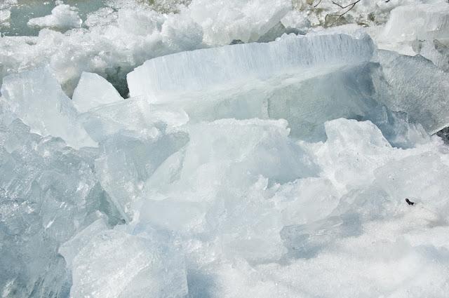 La glace bouge!  sur le lac des Deux-Montagnes