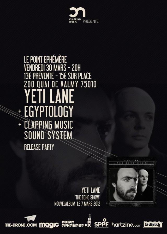 Yeti Lane + Egyptology le 30 mars au Point Éphémère