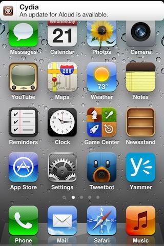 Aptdate, pour être averti des MAJ de vos Apps Cydia sur iPhone...
