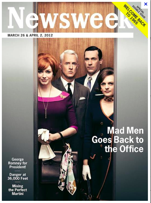 Numéro spécial MAD MEN pour le magazine US Newsweek