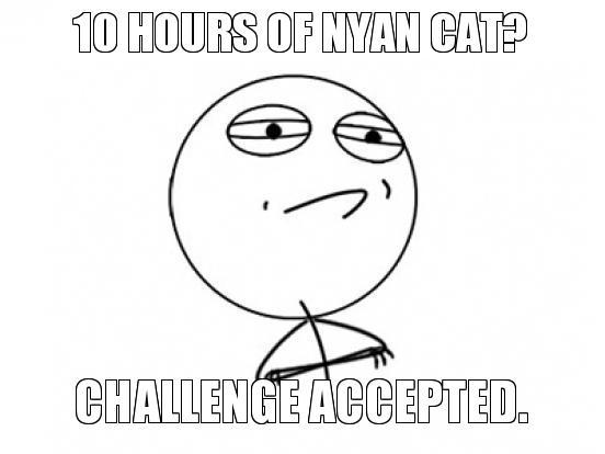 10 hours of nyan cat challenge accepted Ecoutes limitées sur Google Play Music ?