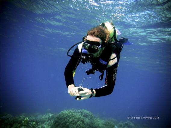 Jean-François en plongée (Una-Una, îles Togian, Sulawesi Centre, Indonésie)