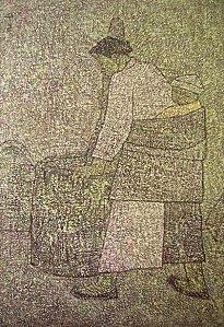 절구질하는 여인