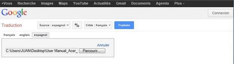 Google Traduction : Traduire un document complet