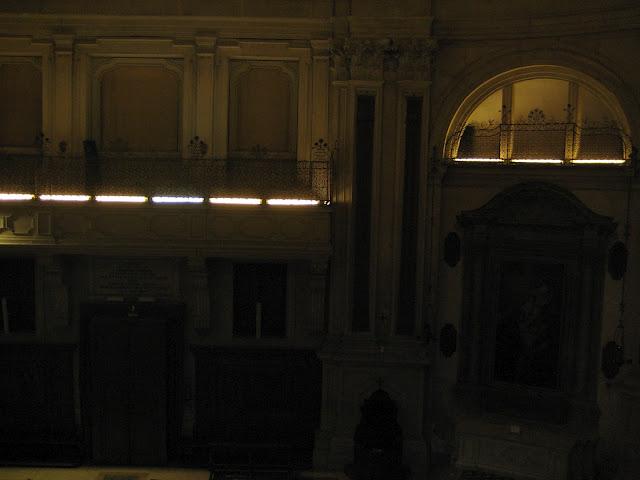 La Pietà : les grilles derrière lesquelles se tenaient les jeunes filles, à l'abri des regards de l'assistance...