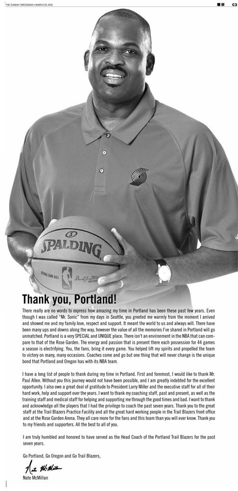 Nate McMillan remercie les Blazers