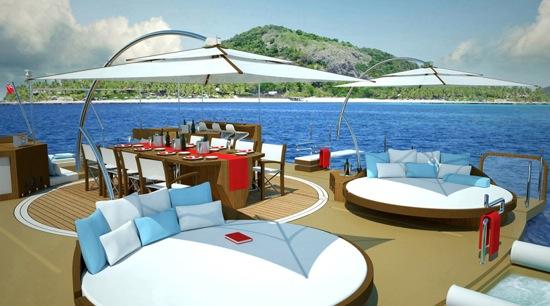 Une plateforme récréative pliante sur l'eau - 3