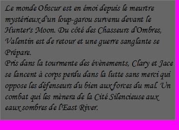 La cité des ténèbres , tome 2 : L'épée mortelle