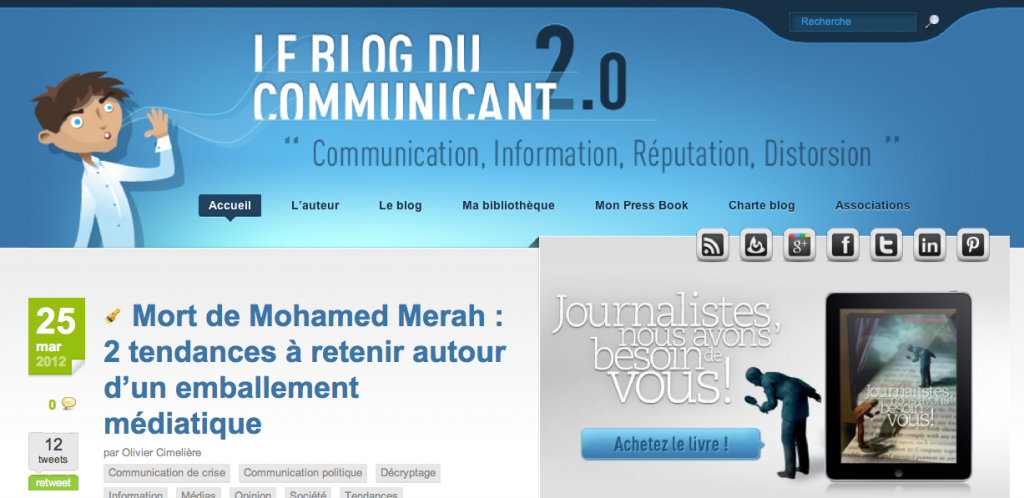 Le Blog du Communicant 2.0, on The Myndset Digital Marketing